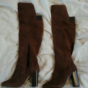 Over-the-Knee Brown Suede Boots